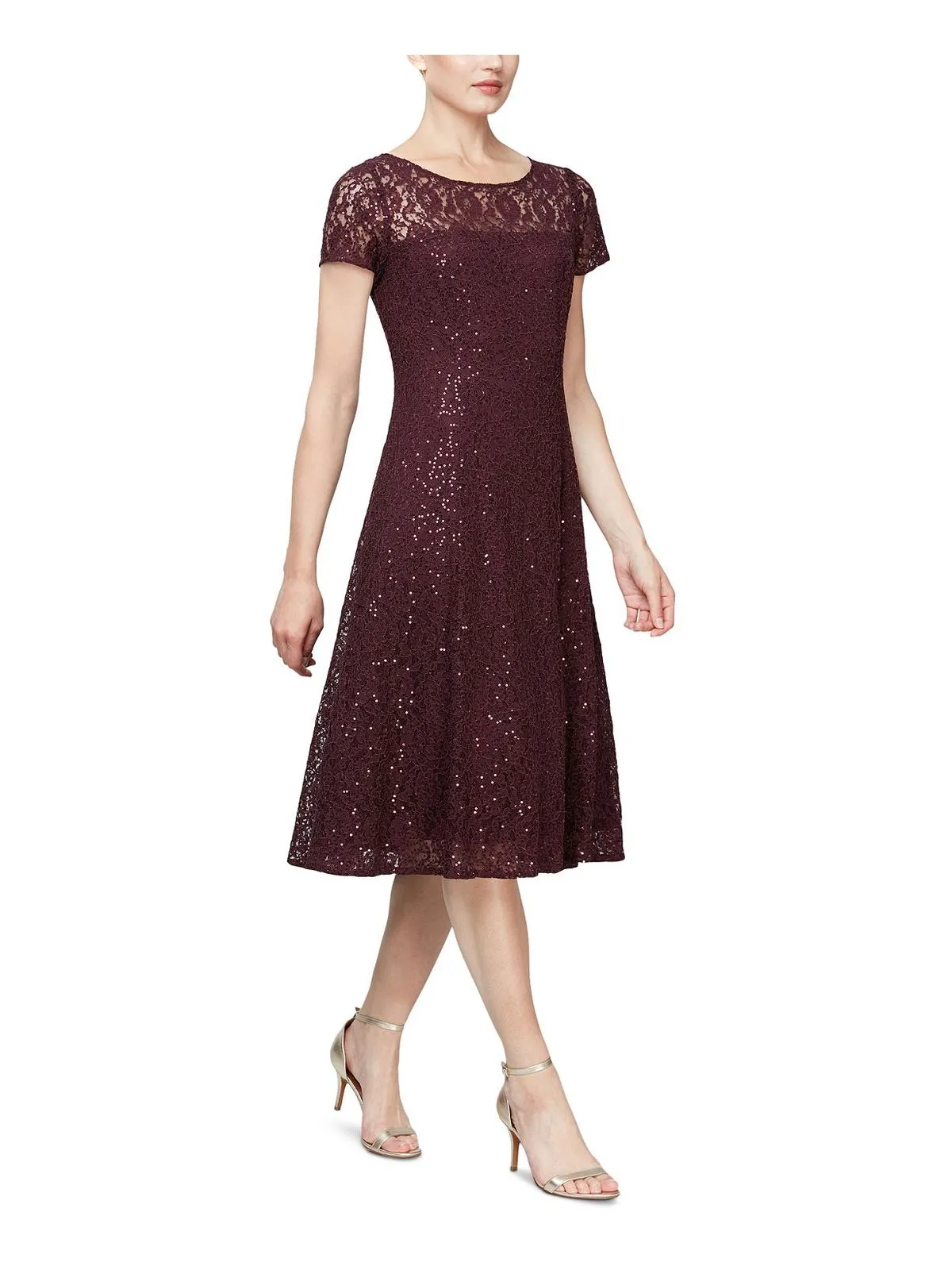 VIP Favorite Womens Lace Sequined Midi Dress  Limited Release!