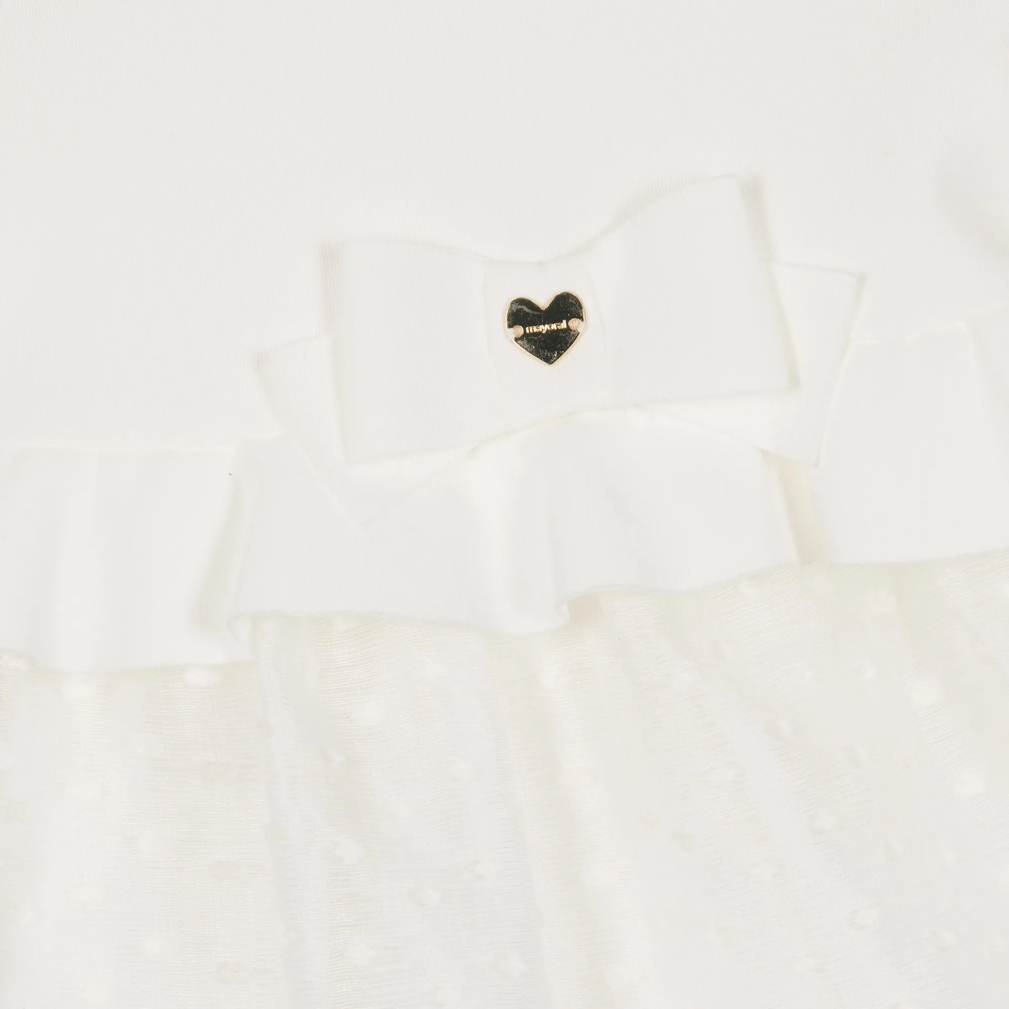 White Heart Plumeti Chiffon Dress