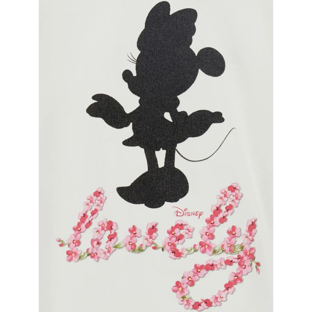 White Mini Mouse Print T-Shirt