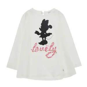 White Mini Mouse Print T-Shirt