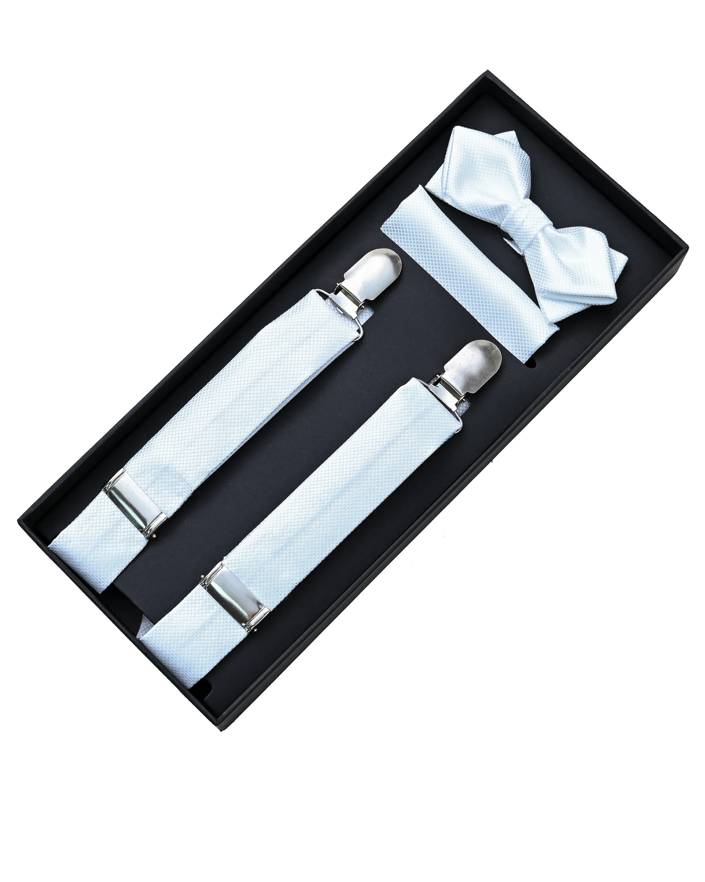 White Suspender Set