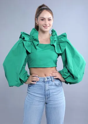 Women's Fitted Top with Balloon Sleeves French Theory