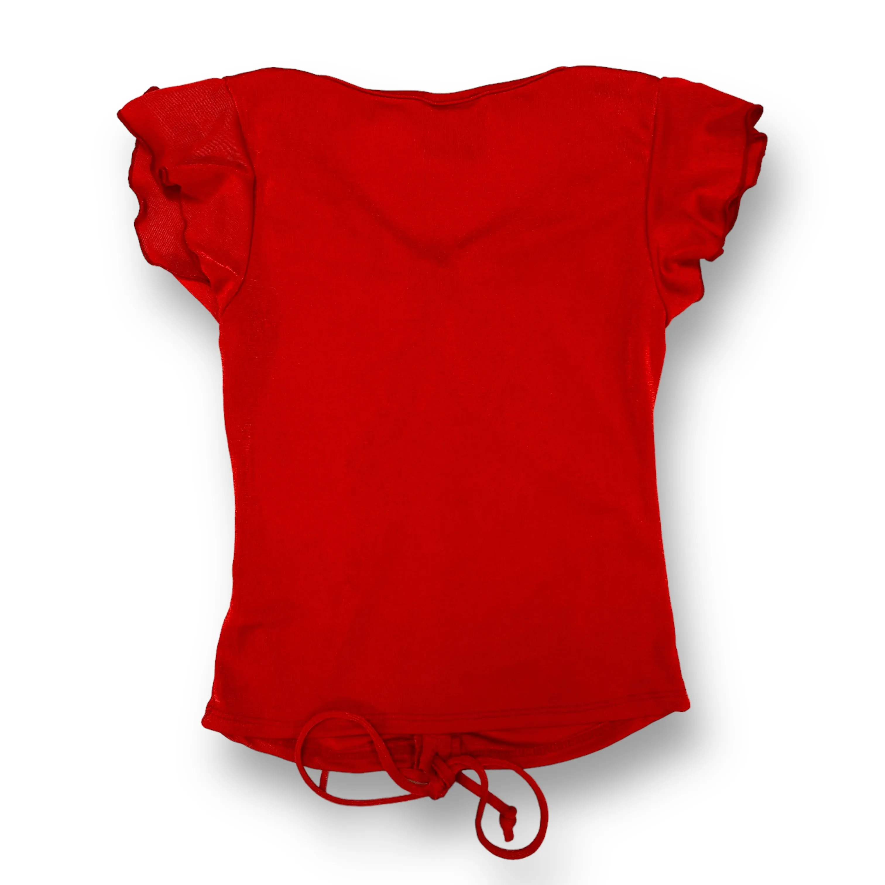 Womens Olivia Rae Size XS Red Spandex Cinched Blouse