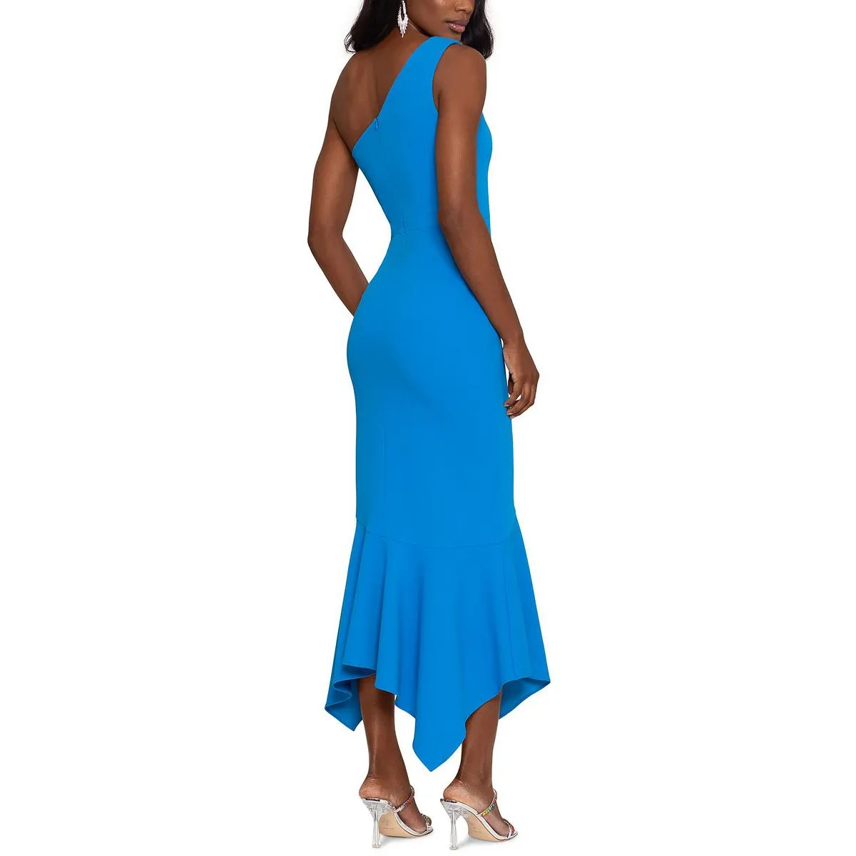 Womens Panel Hi Low Cocktail and Party Dress