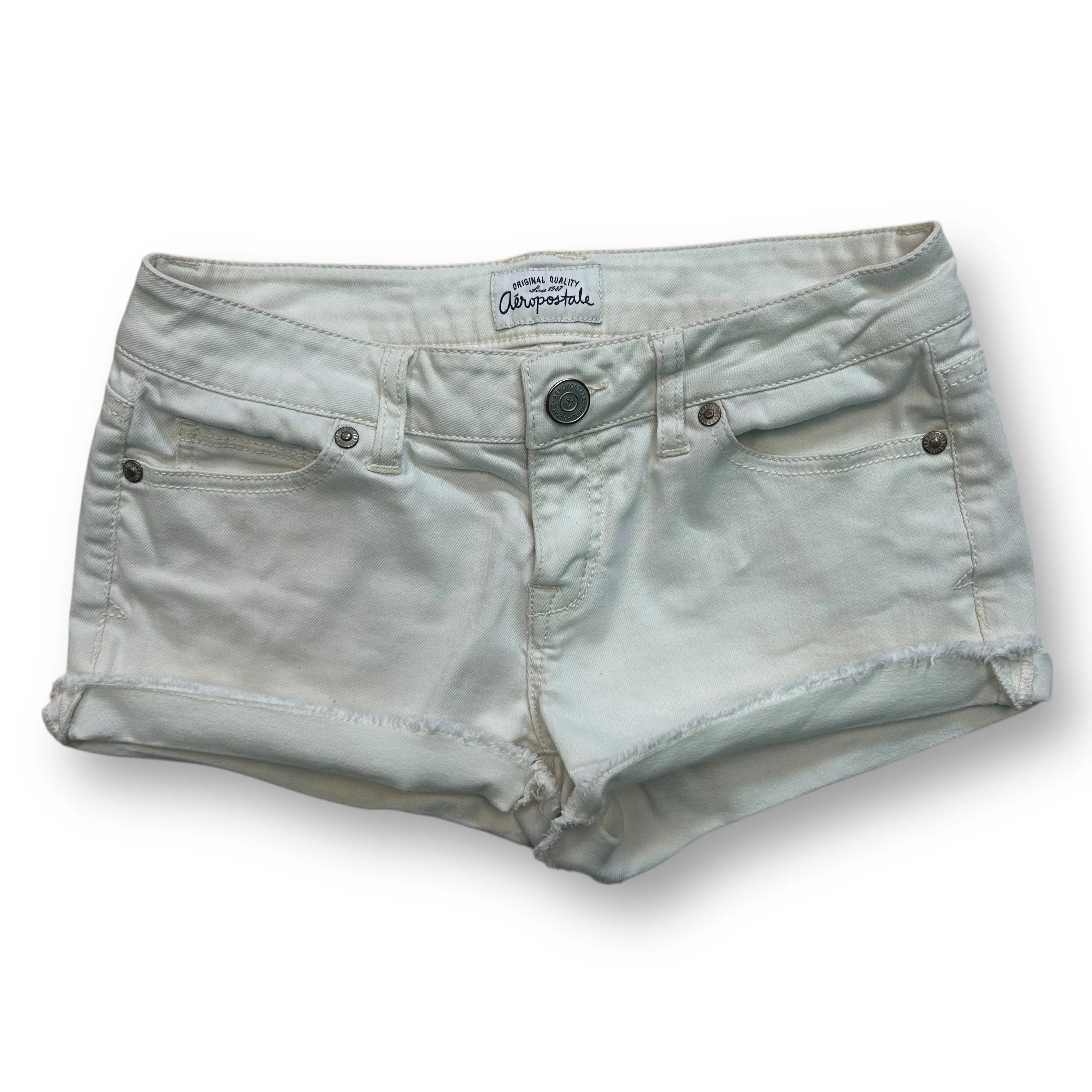 Women's Size 0 Denim Cutoff White Jean Shorts