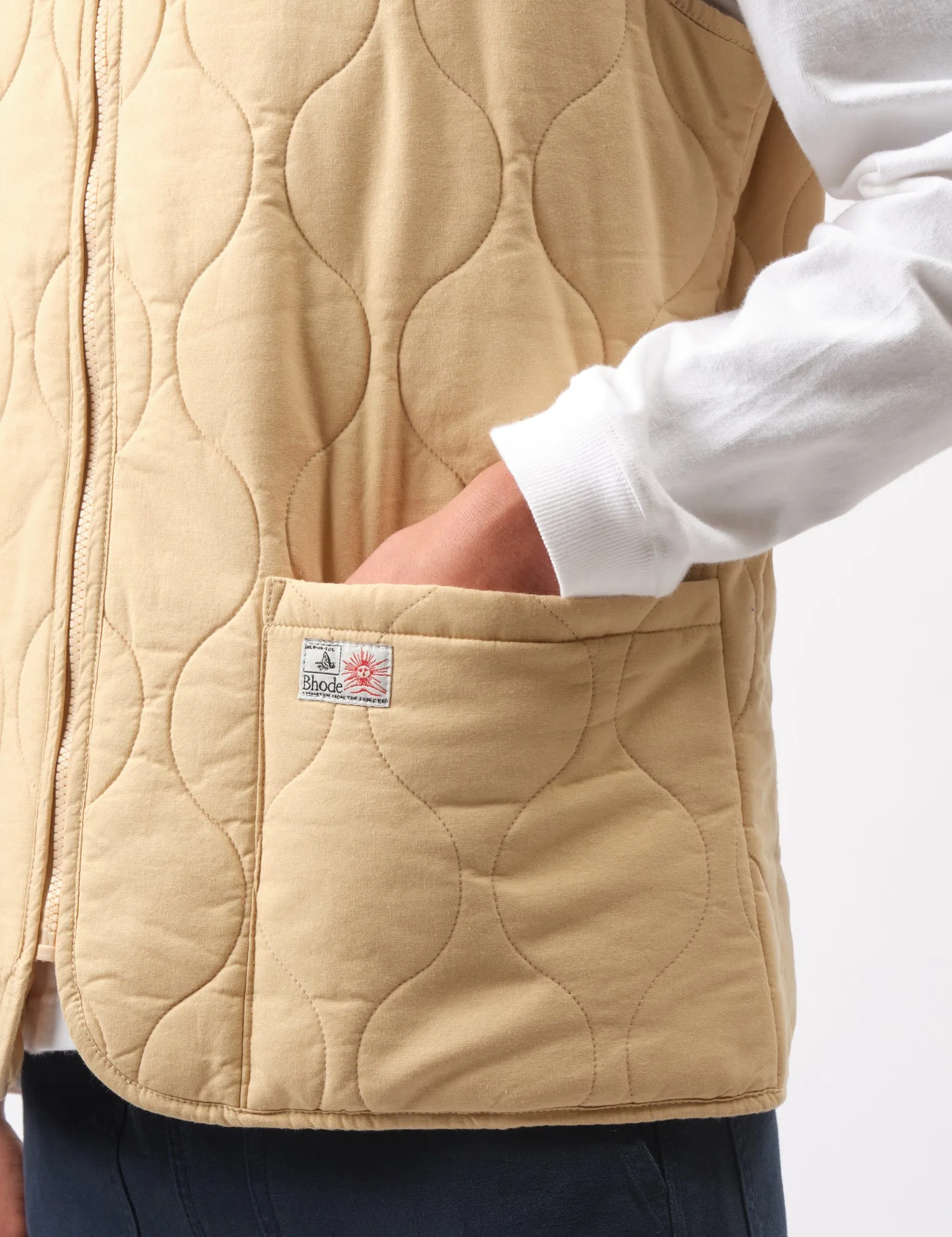 Worth Every Penny Bhode Quilted Zip Gilet - Parchment  Ends Soon!