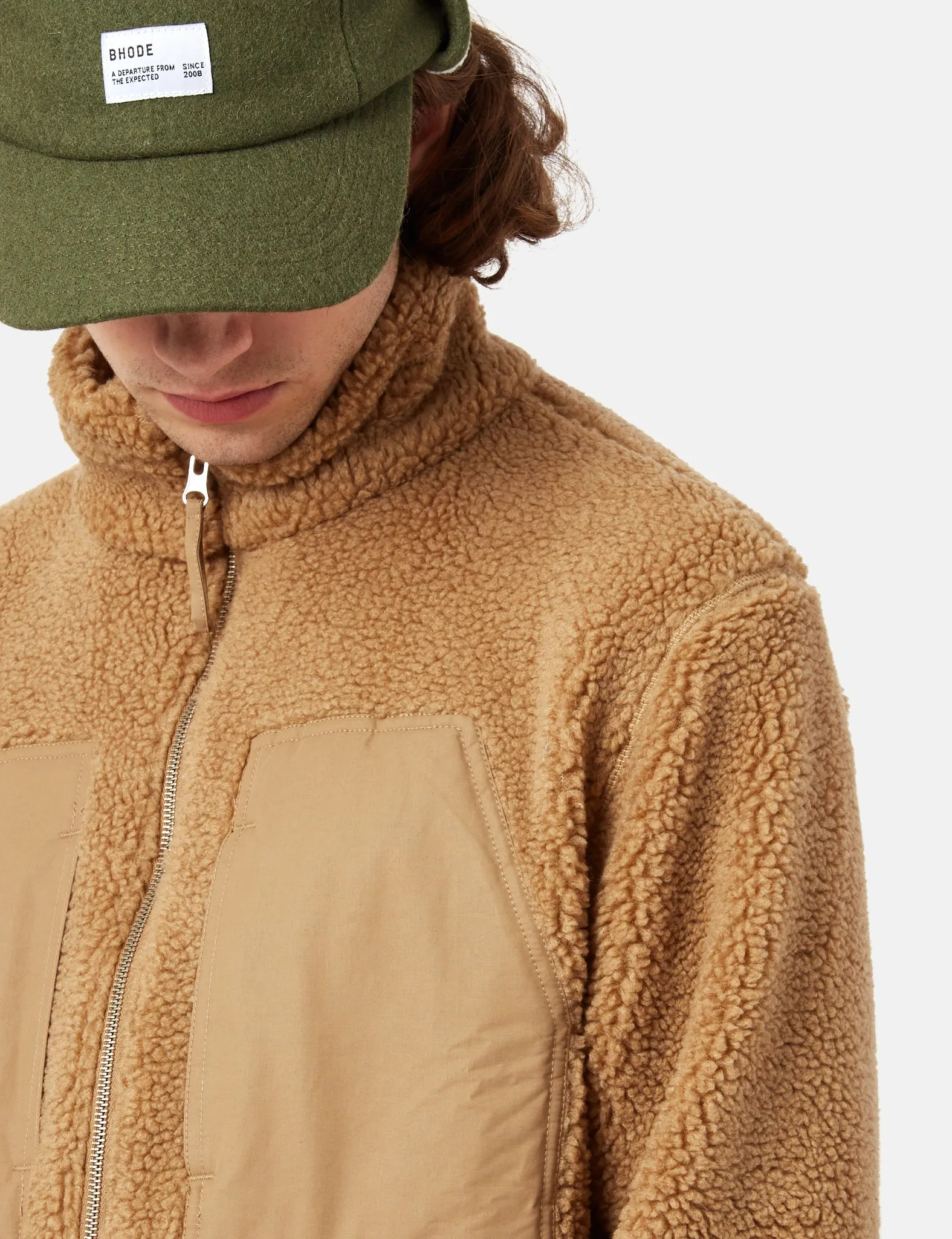 Worth Every Penny Bhode Sherpa Zip Fleece Jacket - Camel Brown  Limited Stock!