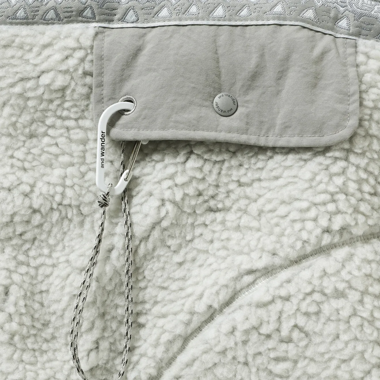 Worth Every Penny Gramicci x And Wander Womens JQ Tape Fleece Jacket L.Gray  Last Few Pieces!