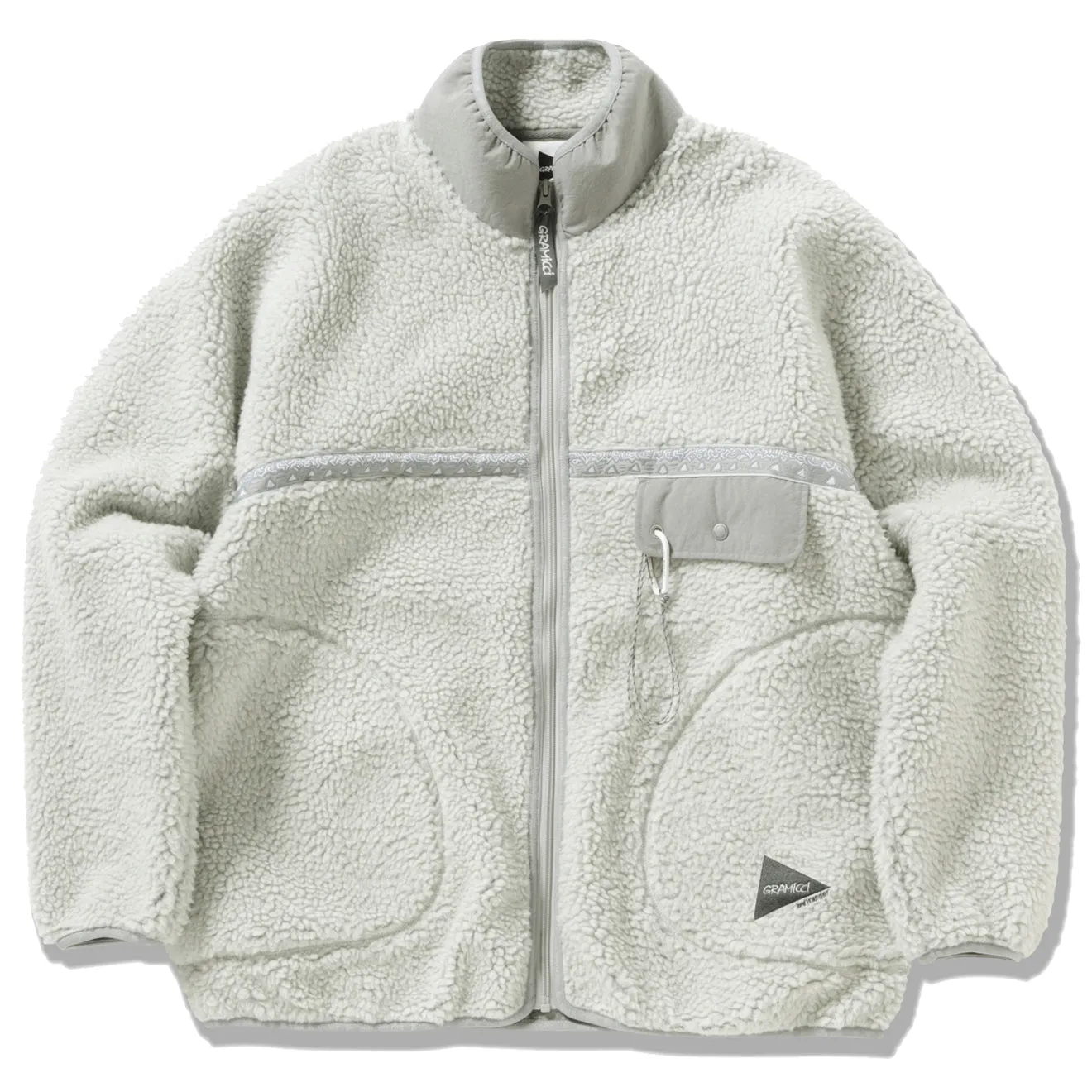 Worth Every Penny Gramicci x And Wander Womens JQ Tape Fleece Jacket L.Gray  Last Few Pieces!