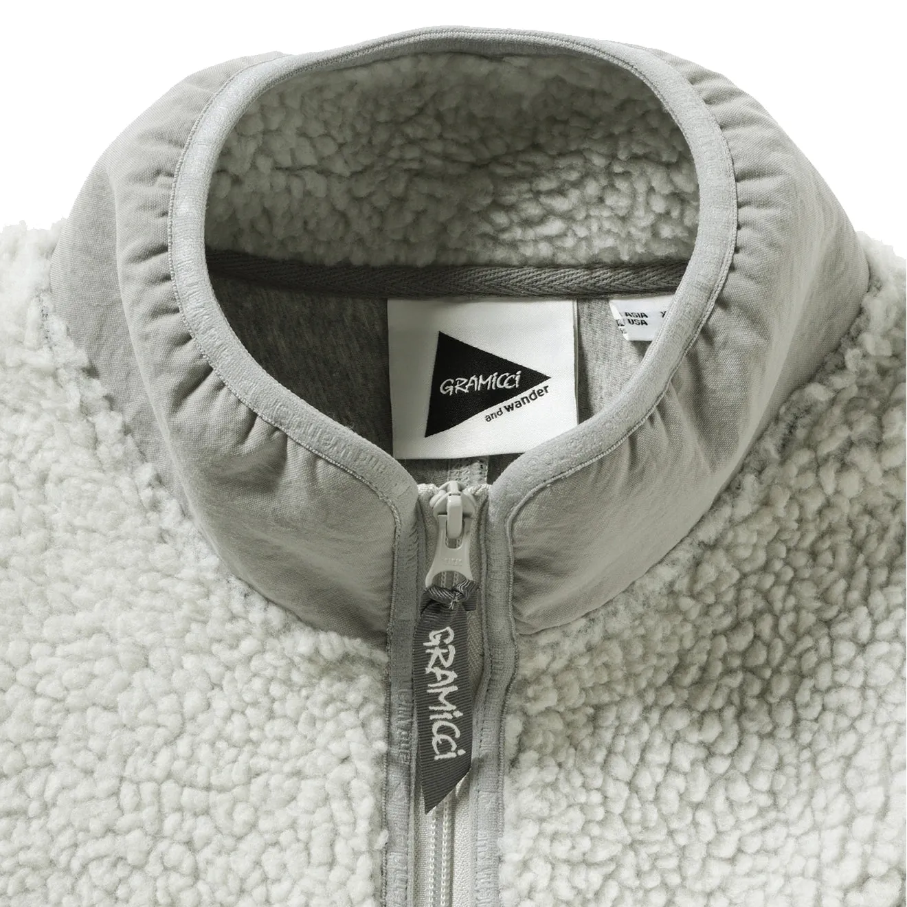 Worth Every Penny Gramicci x And Wander Womens JQ Tape Fleece Jacket L.Gray  Last Few Pieces!