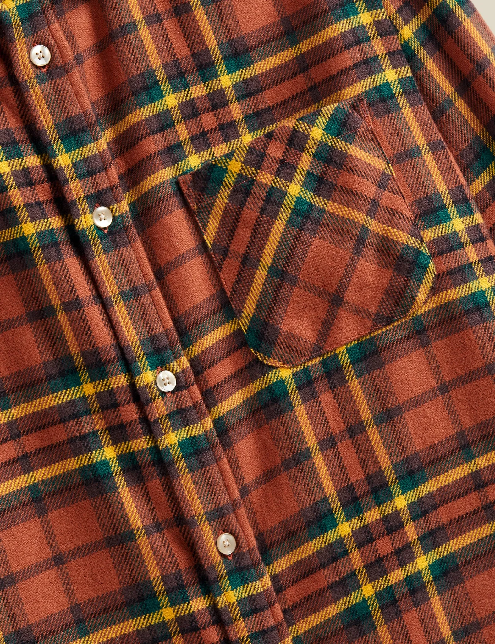 Worth Every Penny Portuguese Flannel Farol Shirt - Terracota/Yellow/Green  Limited Stock!