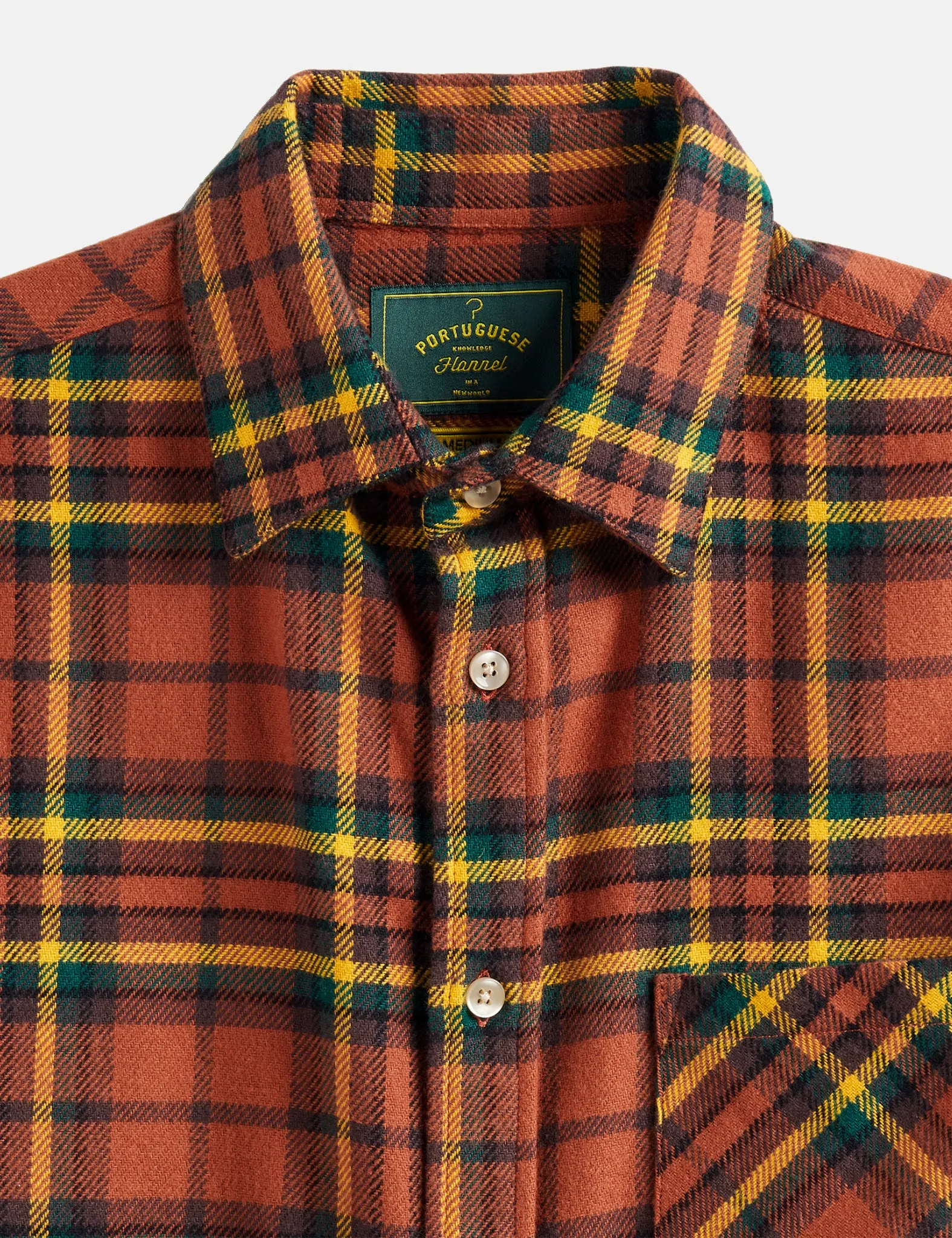 Worth Every Penny Portuguese Flannel Farol Shirt - Terracota/Yellow/Green  Limited Stock!