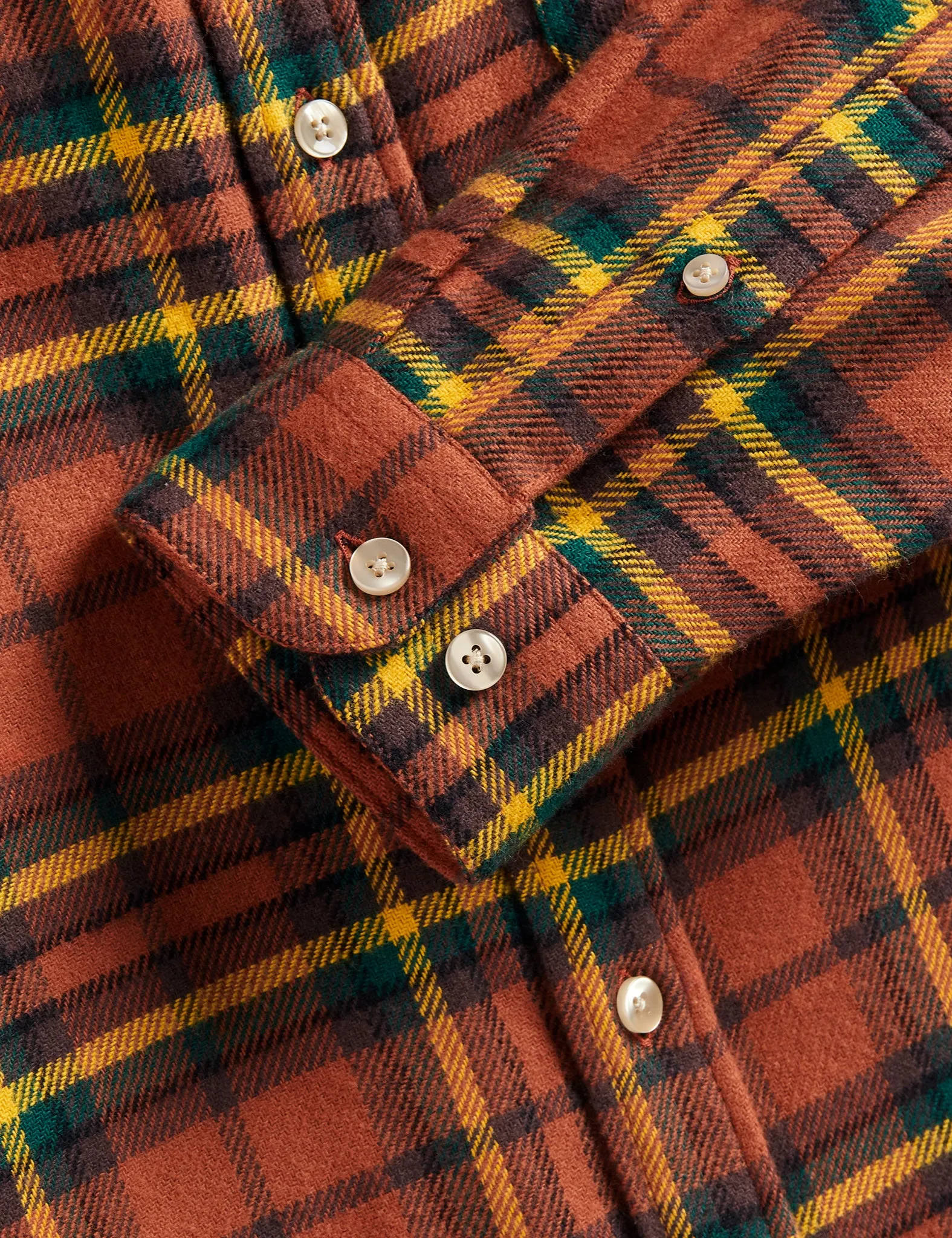 Worth Every Penny Portuguese Flannel Farol Shirt - Terracota/Yellow/Green  Limited Stock!