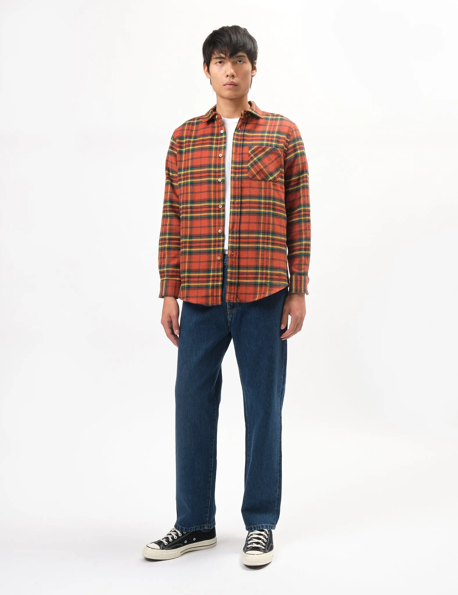 Worth Every Penny Portuguese Flannel Farol Shirt - Terracota/Yellow/Green  Limited Stock!