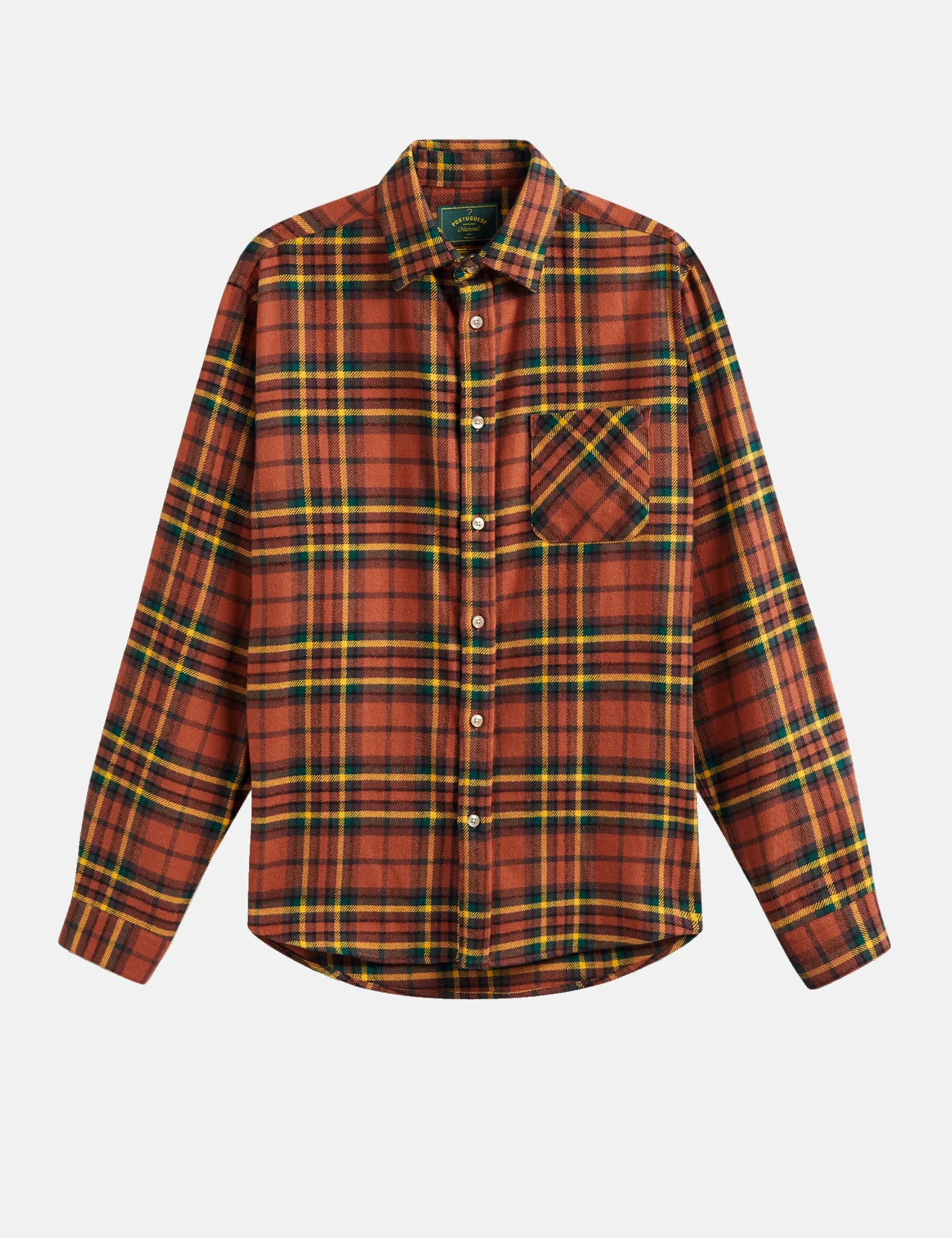 Worth Every Penny Portuguese Flannel Farol Shirt - Terracota/Yellow/Green  Limited Stock!