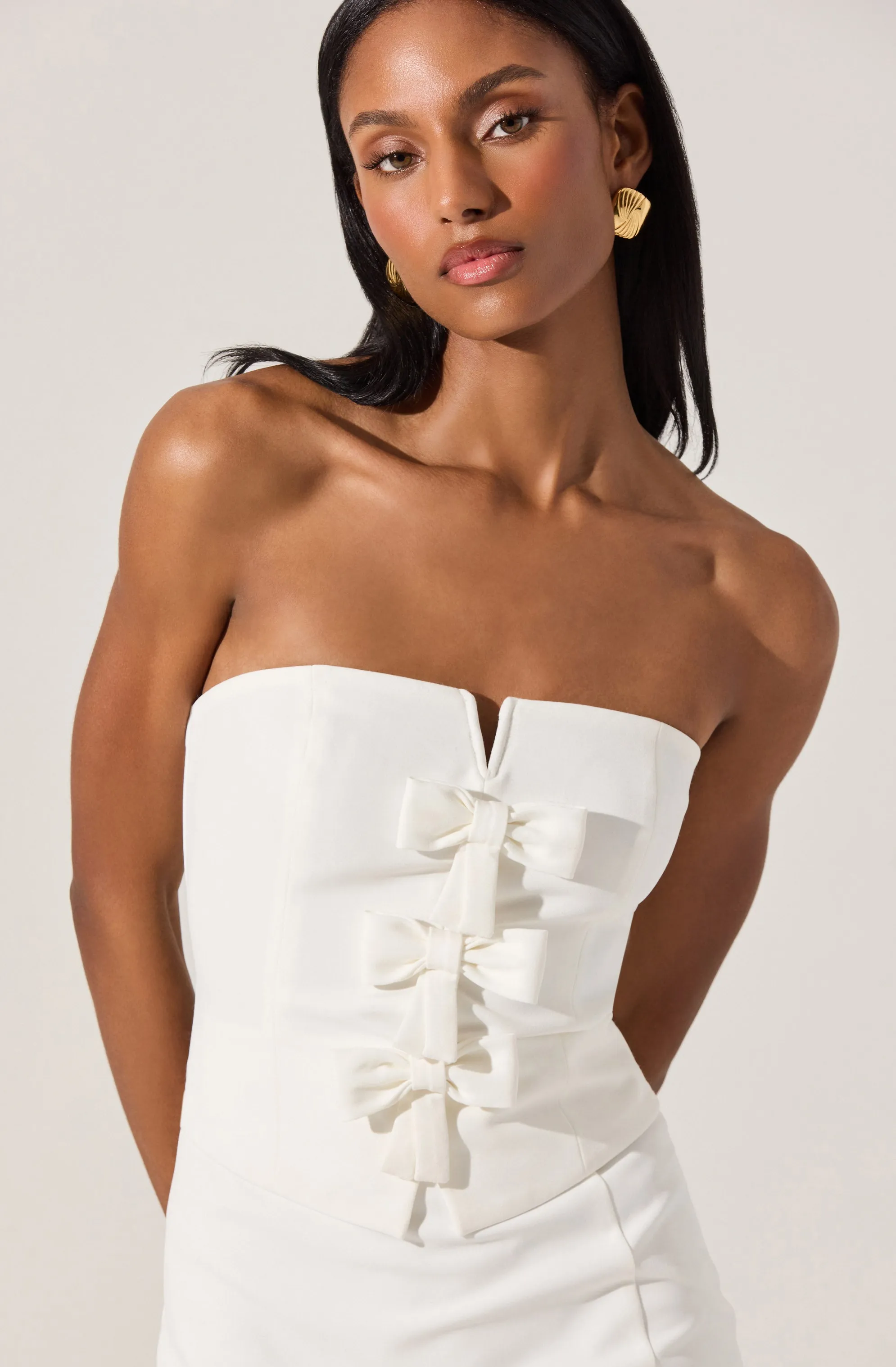 Worth Every Penny Strapless Layered Bow Mini Dress  Going Fast!