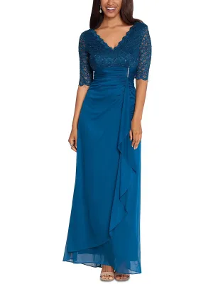 Worth Every Penny Womens Lace-Trim V-Neck Evening Dress  Limited Release!