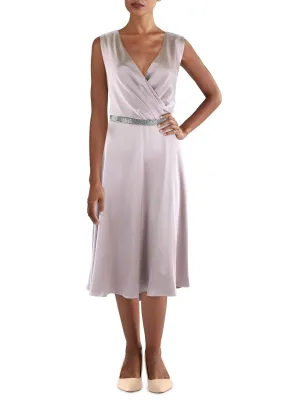 Worth Every Penny Womens Satin Sleeveless Cocktail and Party Dress  Today Only!