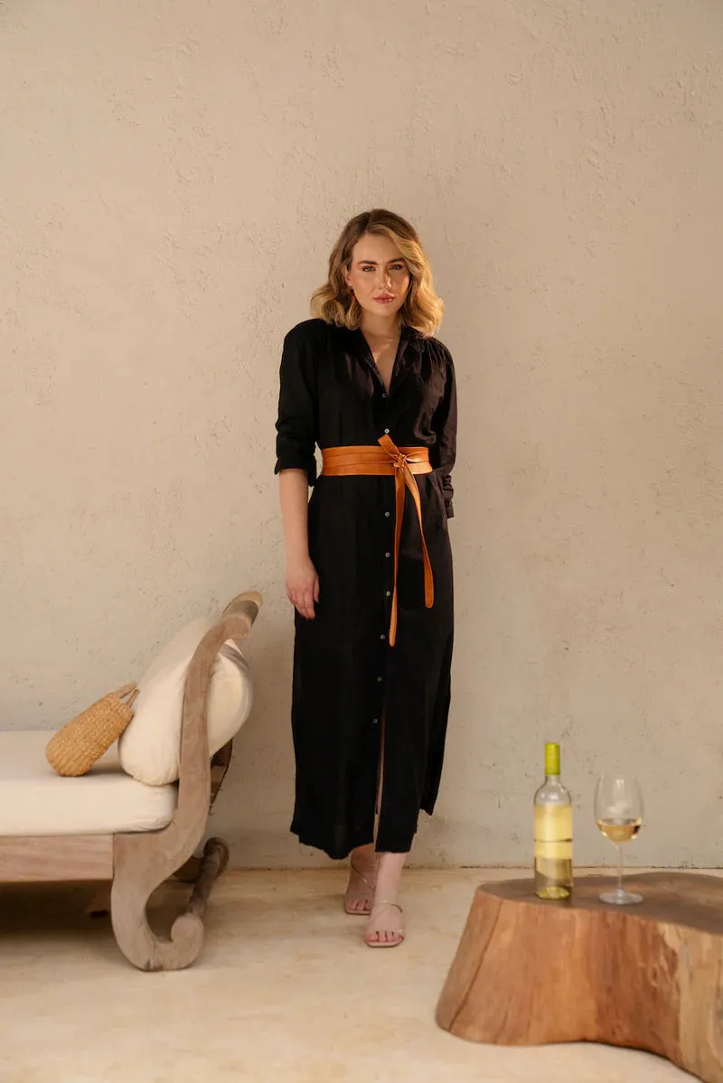 WRAP BELT IN COGNAC