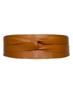 WRAP BELT IN COGNAC