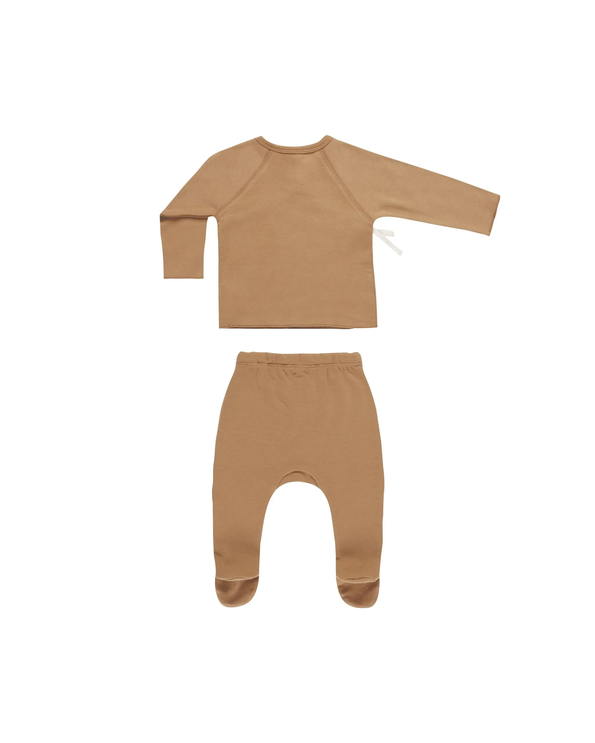 Wrap Top   Footed Pant Set || Golden