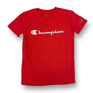 Youth Boys Champion Size 10/12 YMD Red Short Sleeve T-Shirt