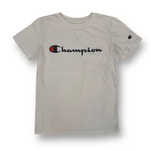Youth Boys Champion Size 10/12 YMD White Short Sleeve T-Shirt