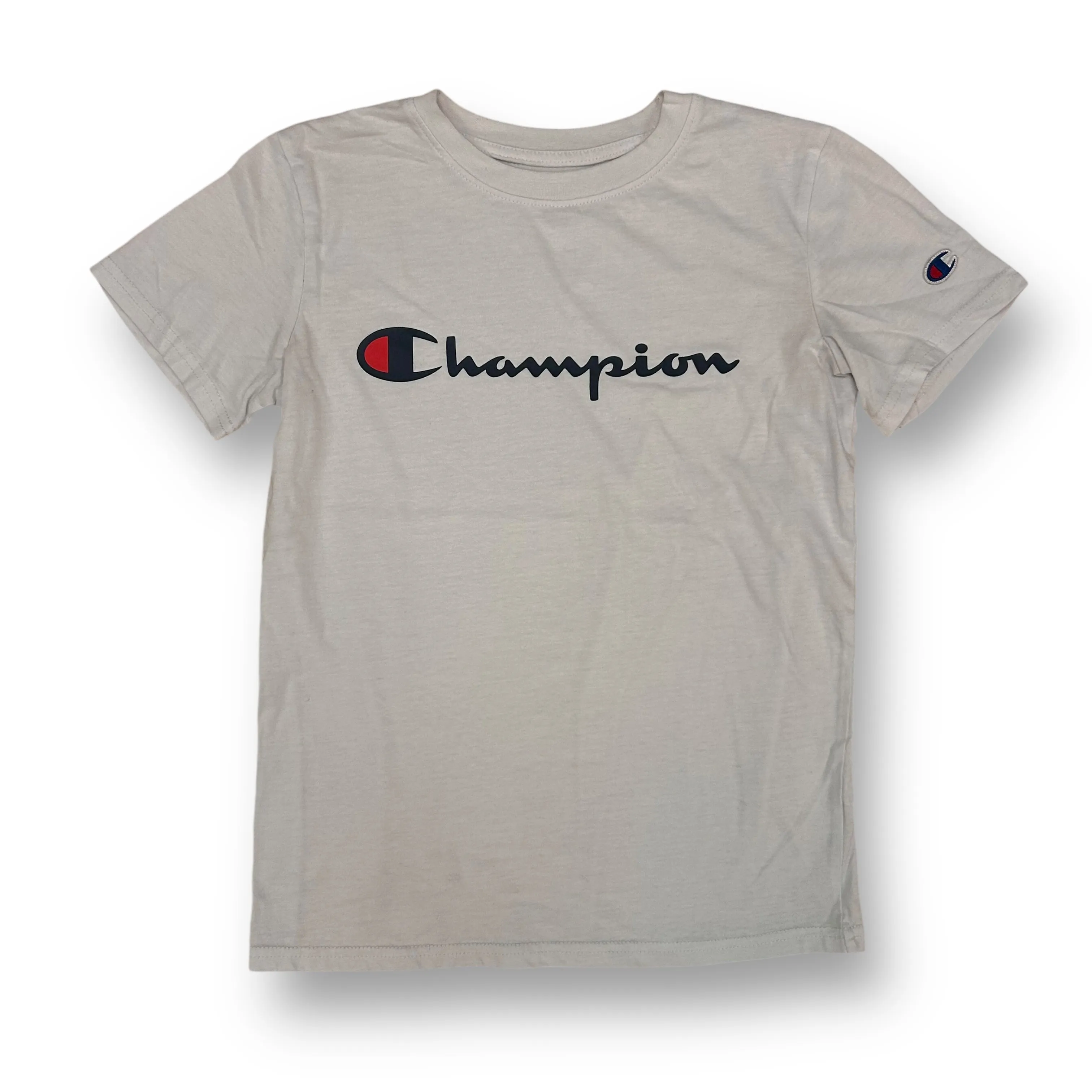 Youth Boys Champion Size 10/12 YMD White Short Sleeve T-Shirt