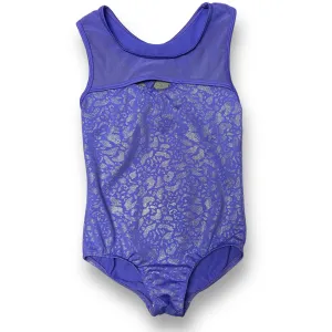 Youth Girl Size 10/12 Purple Shimmer Racerback Dance Leotard