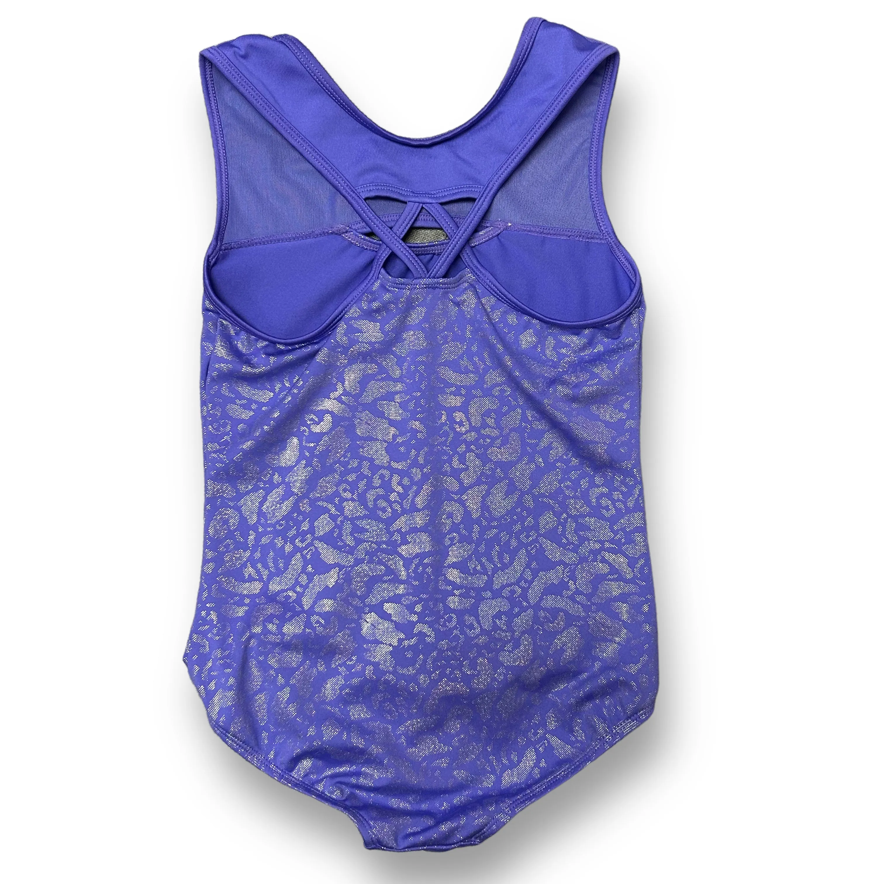 Youth Girl Size 10/12 Purple Shimmer Racerback Dance Leotard