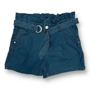 Youth Girl Size 12 Denim Shorts Ruffle Top with Belt