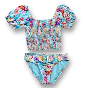 Youth Girl Size 12 Little Peixoto Smocked Tankini 2pc Boutique Swimsuit