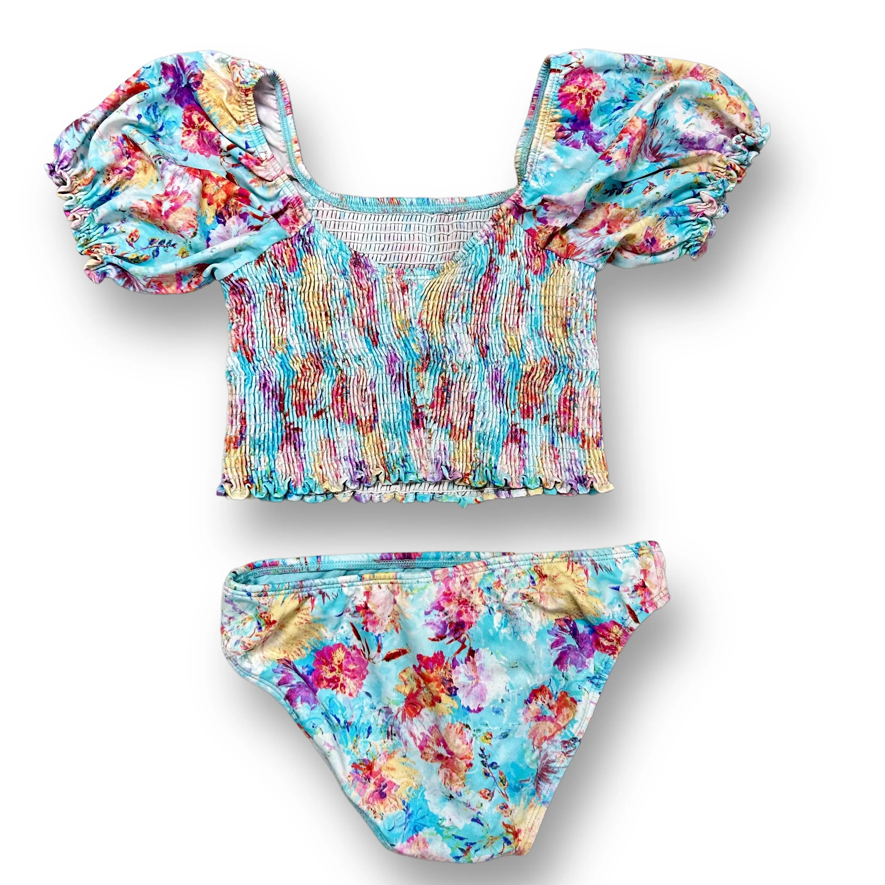 Youth Girl Size 12 Little Peixoto Smocked Tankini 2pc Boutique Swimsuit