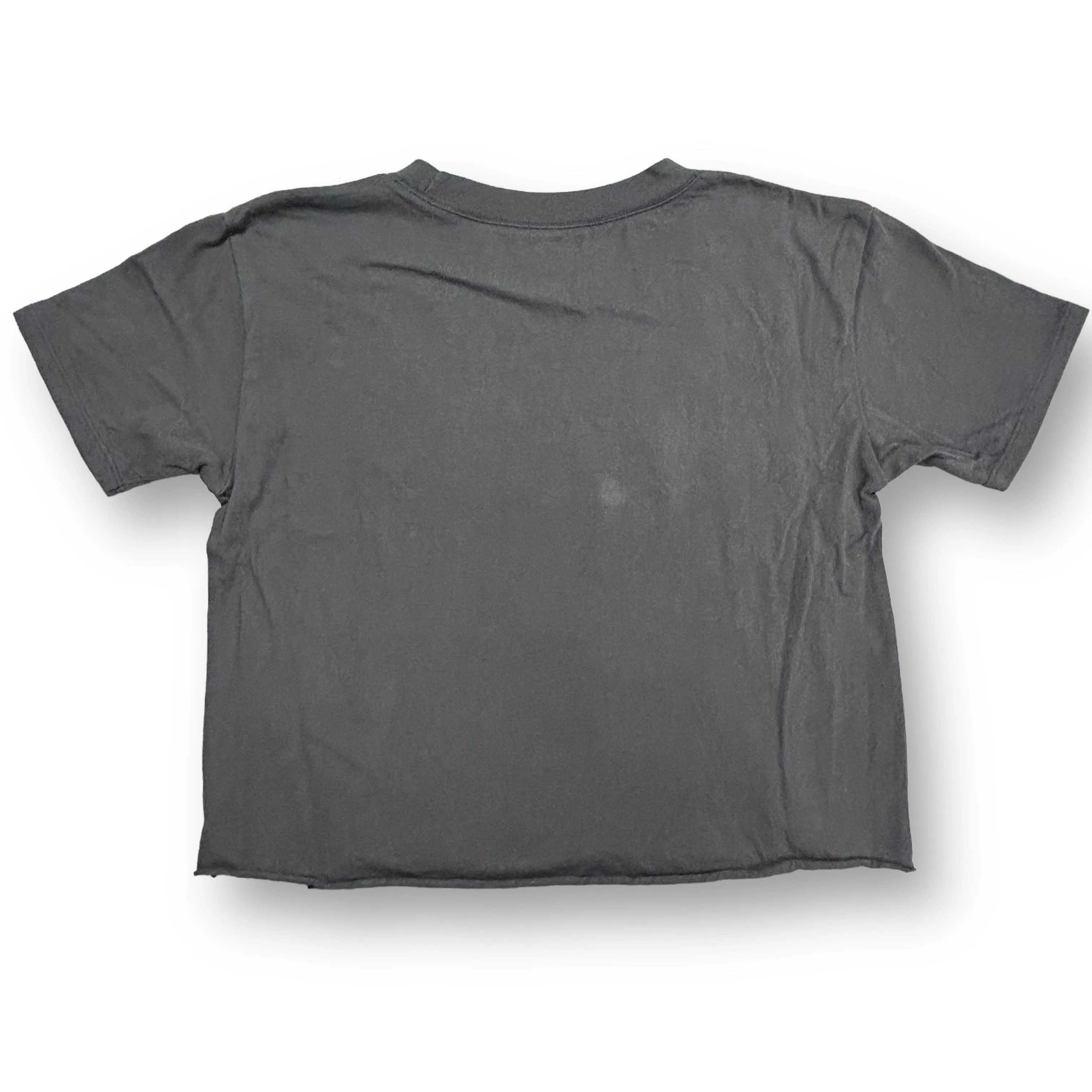 Youth Girls Size 10/12 Dark Gray New York Short Sleeve Cropped Tee