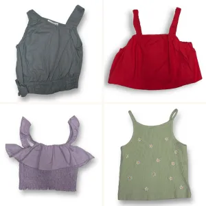 Zara Girls Size 11/12 Youth Lot of 4 Cropped Tanks and Sleeveless Blouse