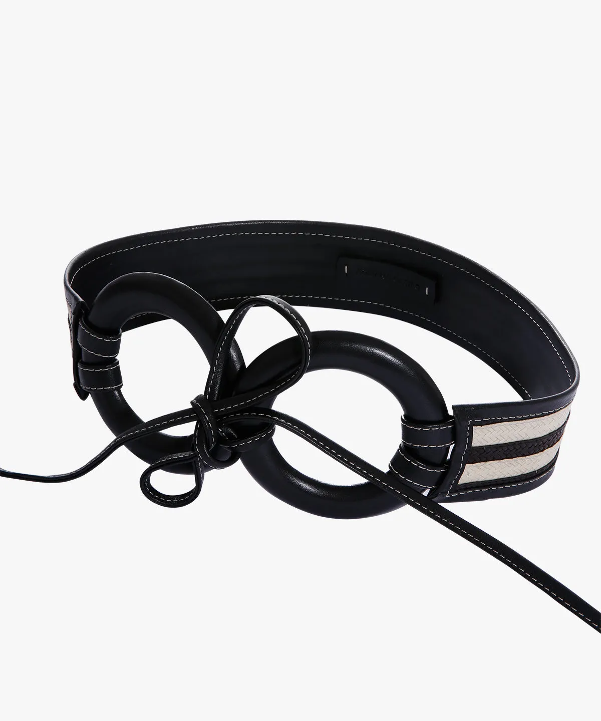 Zen Belt in Raffia and Leather