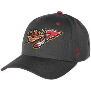 Zephyr Vault Florida State Flaming Spear Design Adjustable Snapback Cap - Charcoal