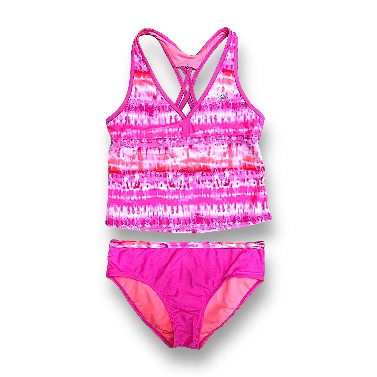Zero Xposur Youth Girl Size 16 Bikini 3-Pc Tankini Swimsuit with Swim Skirt