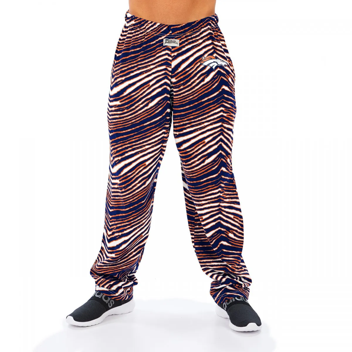 Zubaz NFL Men's Denver Broncos Classic Zebra Print Team Logo Pants